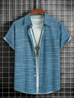 Damián | Camisa elegante de rayas y cuadros