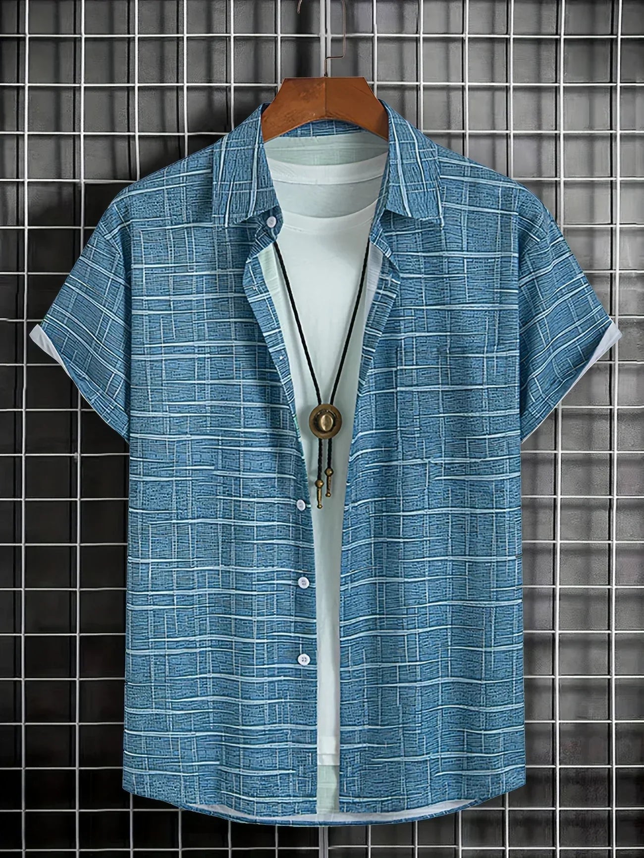 Damián | Camisa elegante de rayas y cuadros