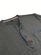 Jacinto | Camiseta elegante de cuello redondo con bolsillo