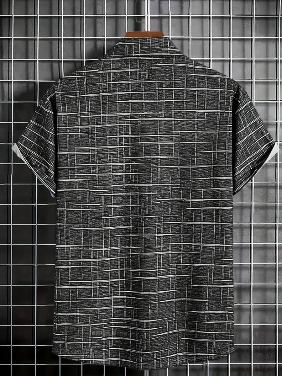 Damián | Camisa elegante de rayas y cuadros