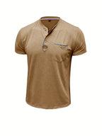 Jacinto | Camiseta elegante de cuello redondo con bolsillo