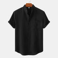 Gaspar | Camisa de algodón lisa con botones