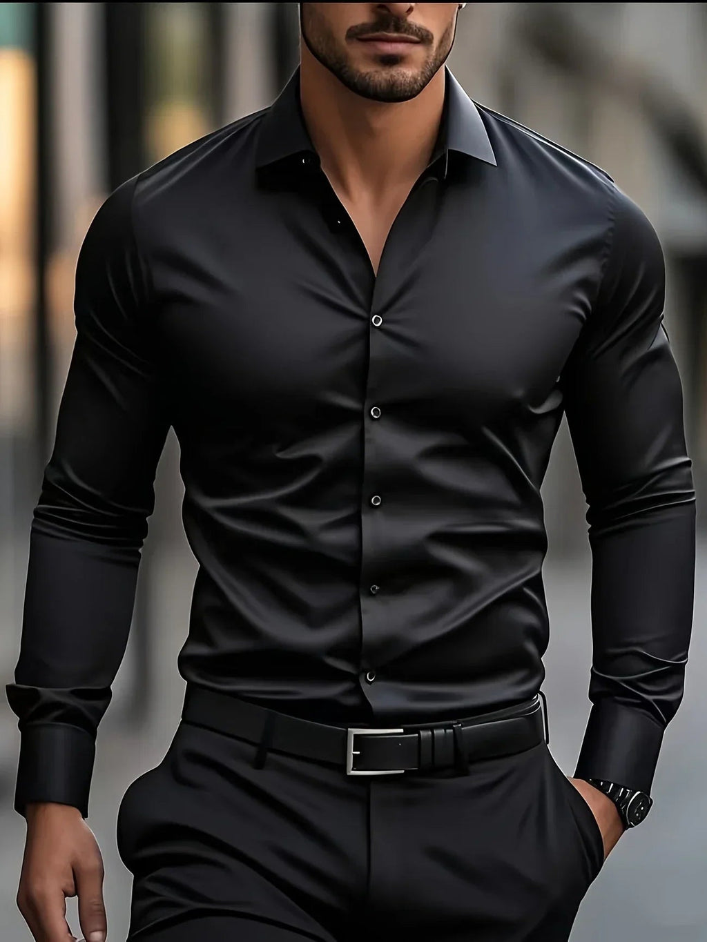 Abel | Camisa elegante de manga larga con botones