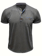 Jacinto | Camiseta elegante de cuello redondo con bolsillo