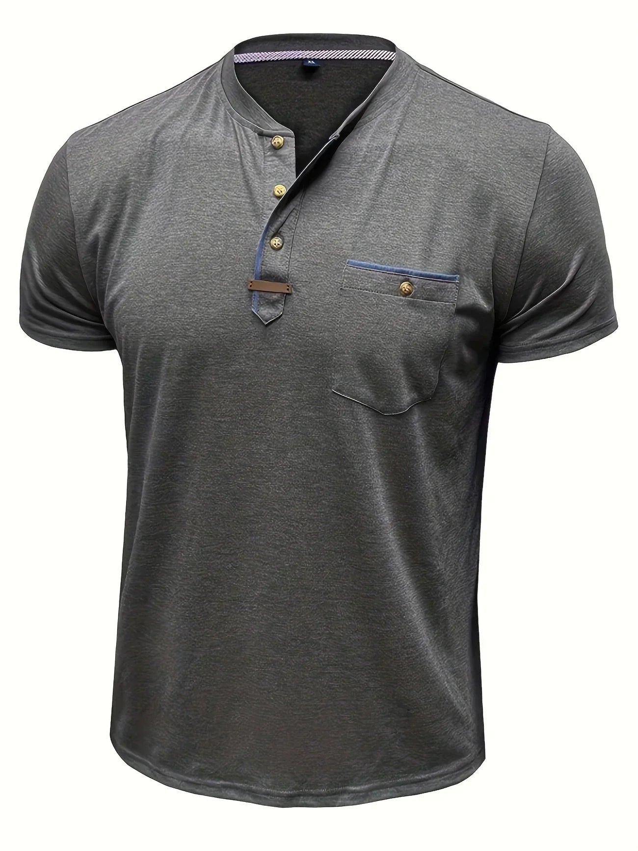 Jacinto | Camiseta elegante de cuello redondo con bolsillo