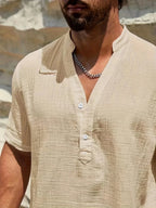 Ramón | Camisa de verano elegante con cuello alto