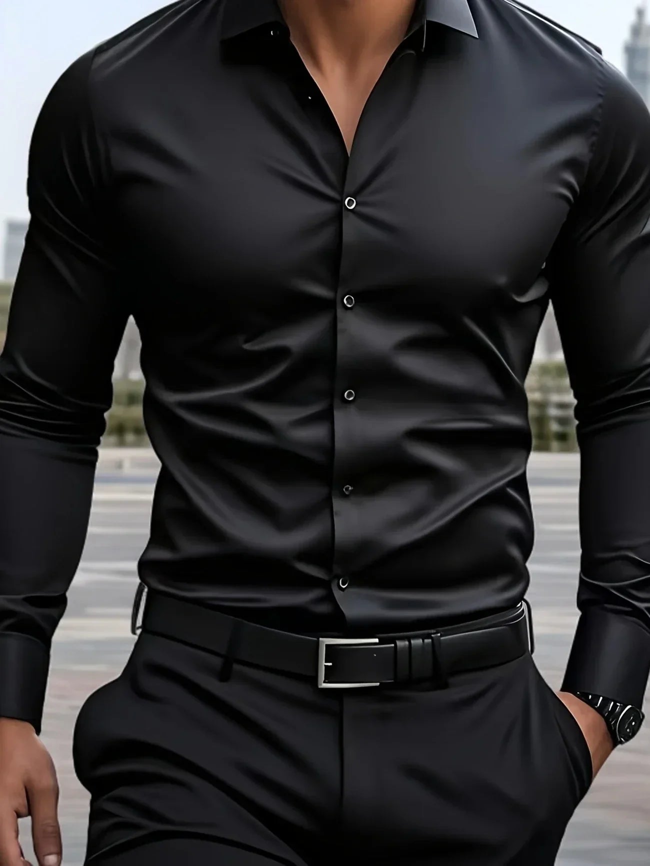 Abel | Camisa elegante de manga larga con botones