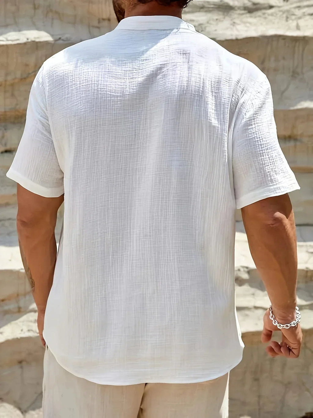 Ramón | Camisa de verano elegante con cuello alto