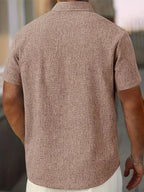 Vicente | Camisa ligera de manga corta en mezcla de lino