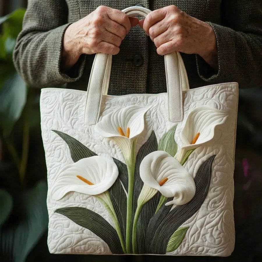 Bolso acolchado artesanal - Aromas Blancos