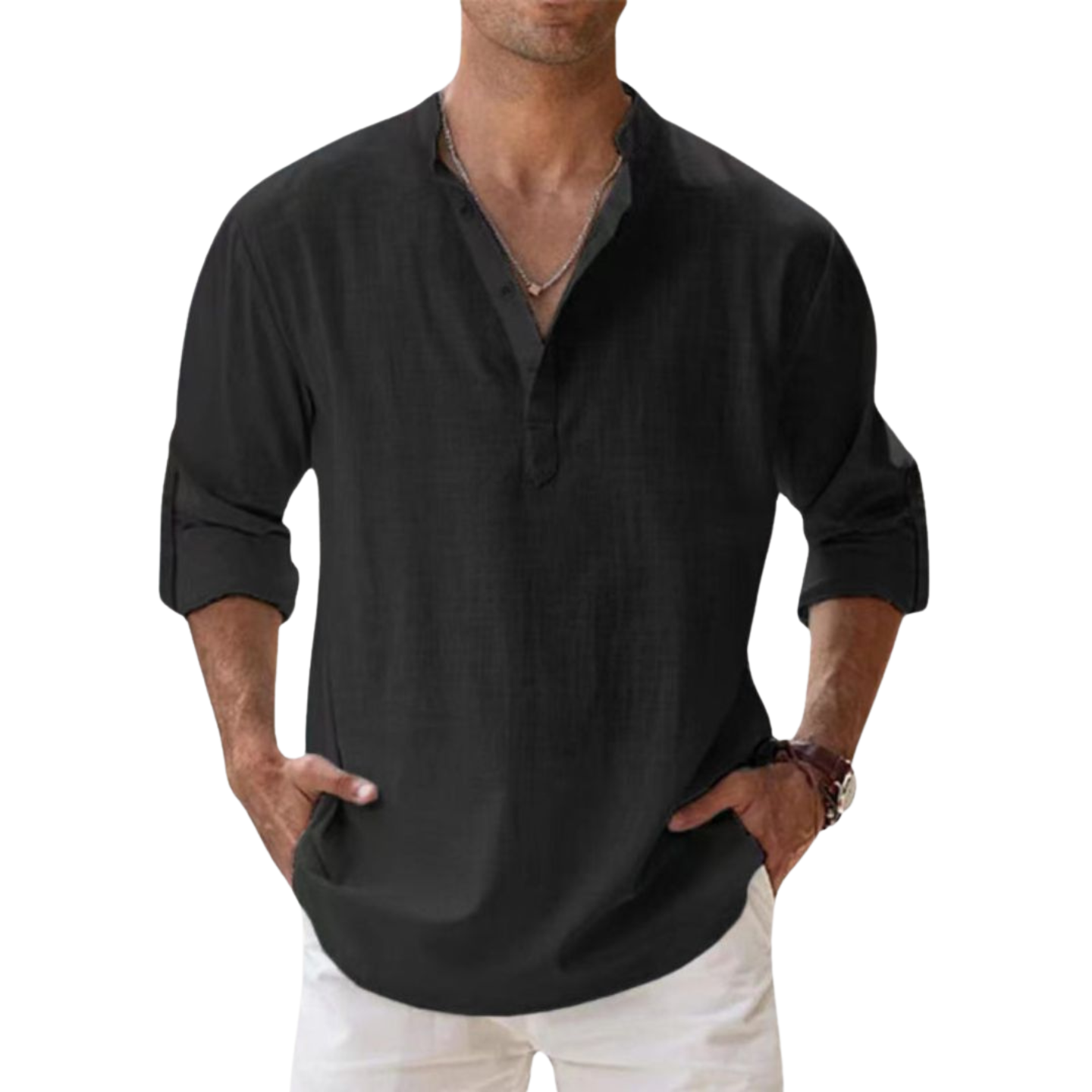 David | Camisa clásica de lino
