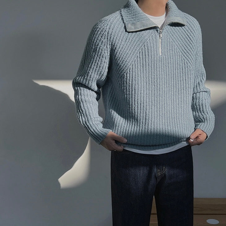 Alejandro | Jersey Azure con cremallera