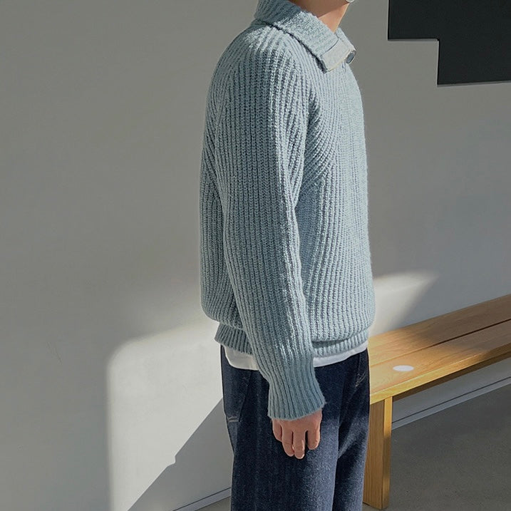 Alejandro | Jersey Azure con cremallera