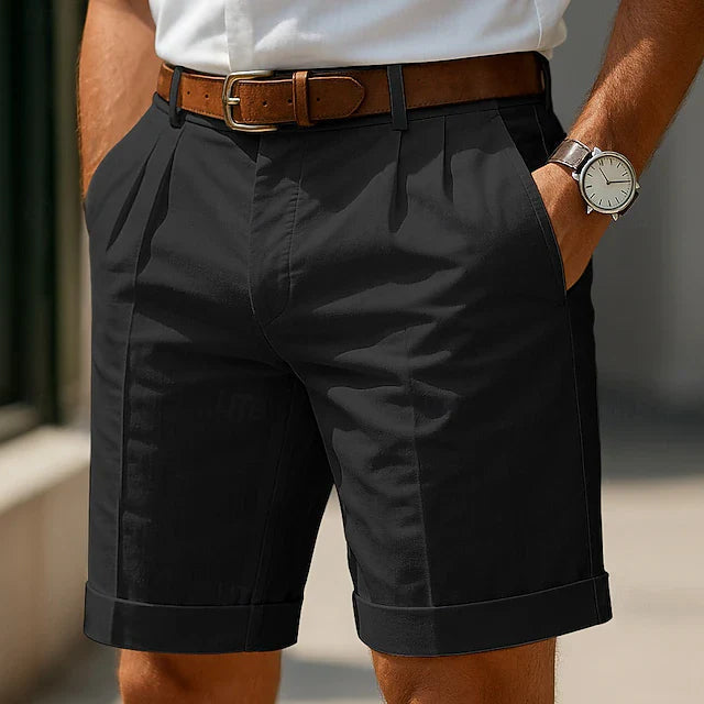 Hector | Pantalones chino cortos plisados de verano
