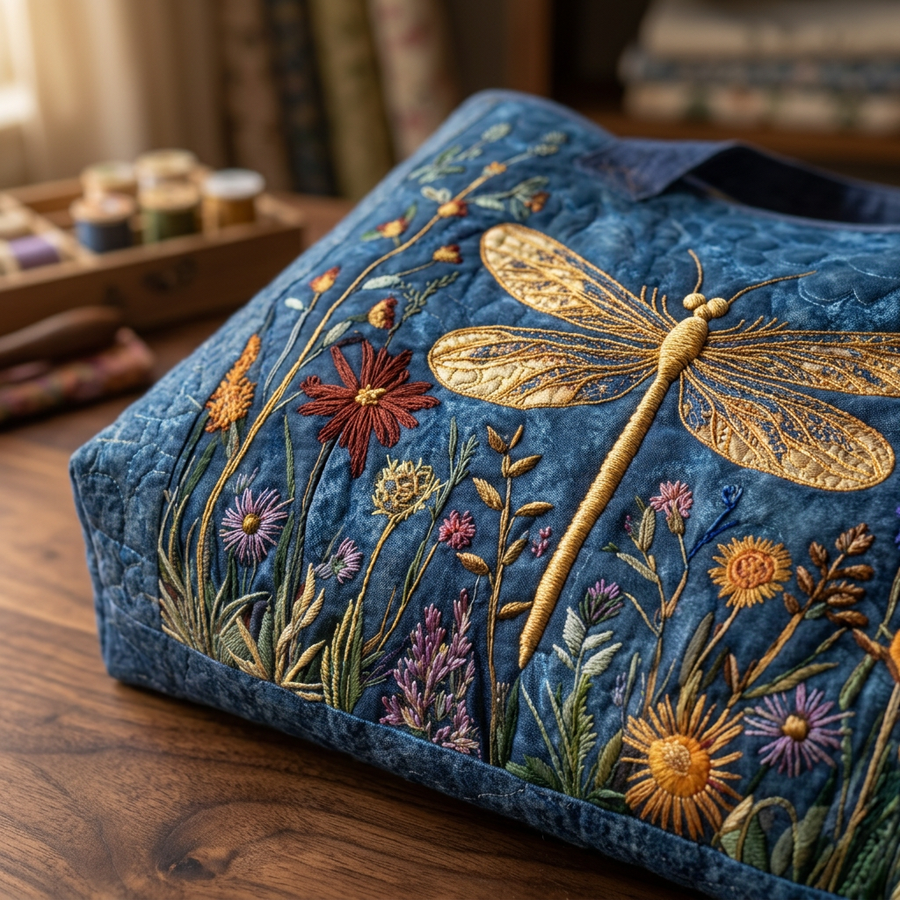 Alicia | Bolso tote de libélula dorada