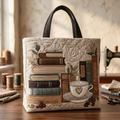 Bolso tote de estampado de café de Noura Madrid