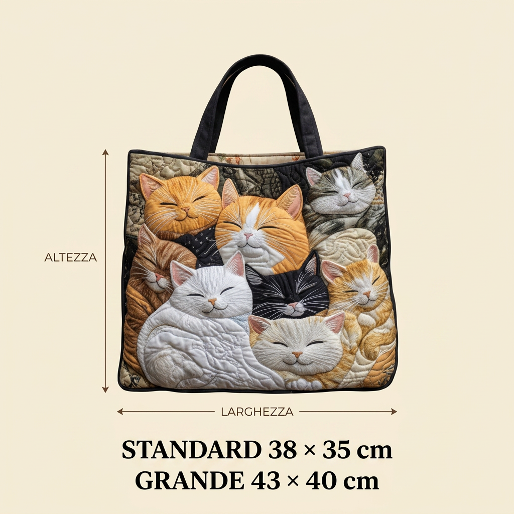 Bolso tote de gatitos dormidos de Noura Madrid