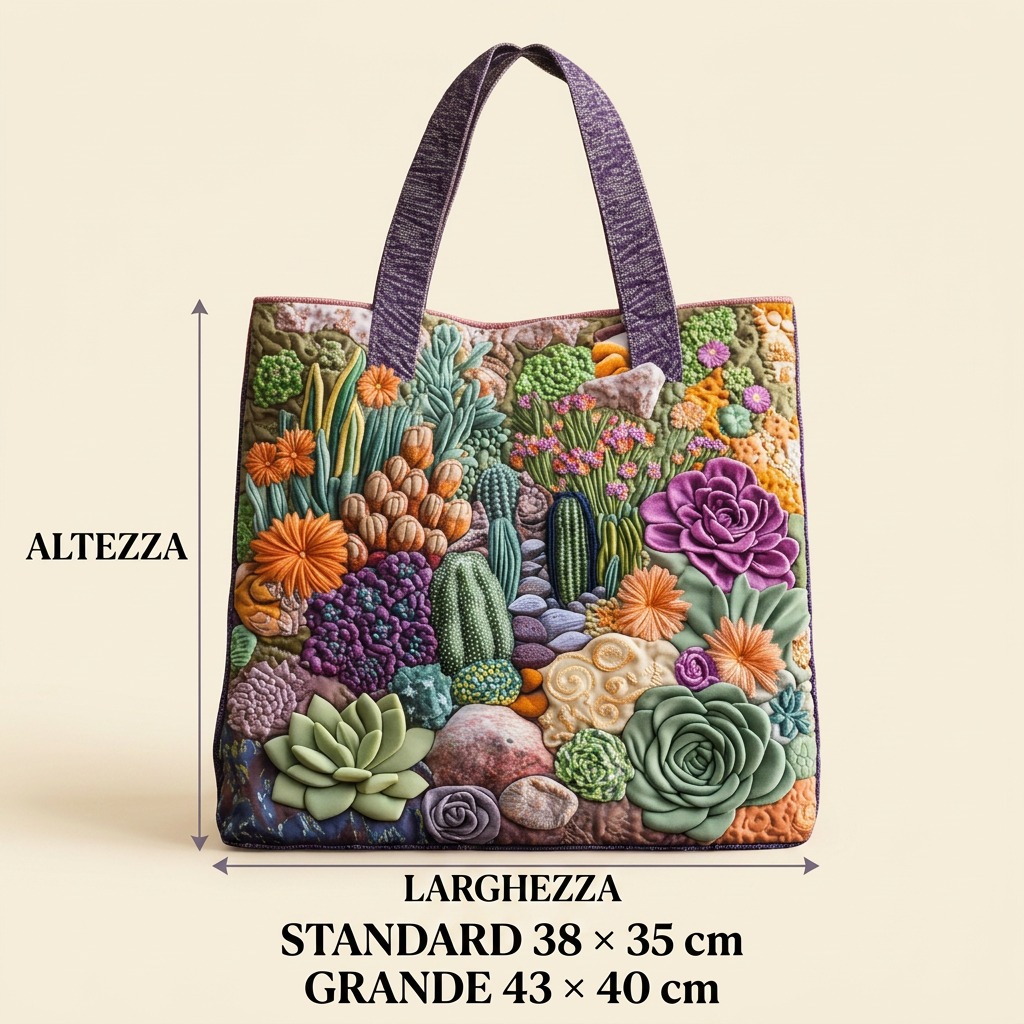 Bolso tote de jardín de suculentas de Noura Madrid