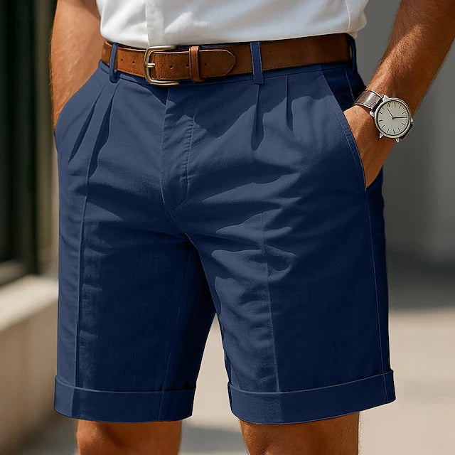 Hector | Pantalones chino cortos plisados de verano